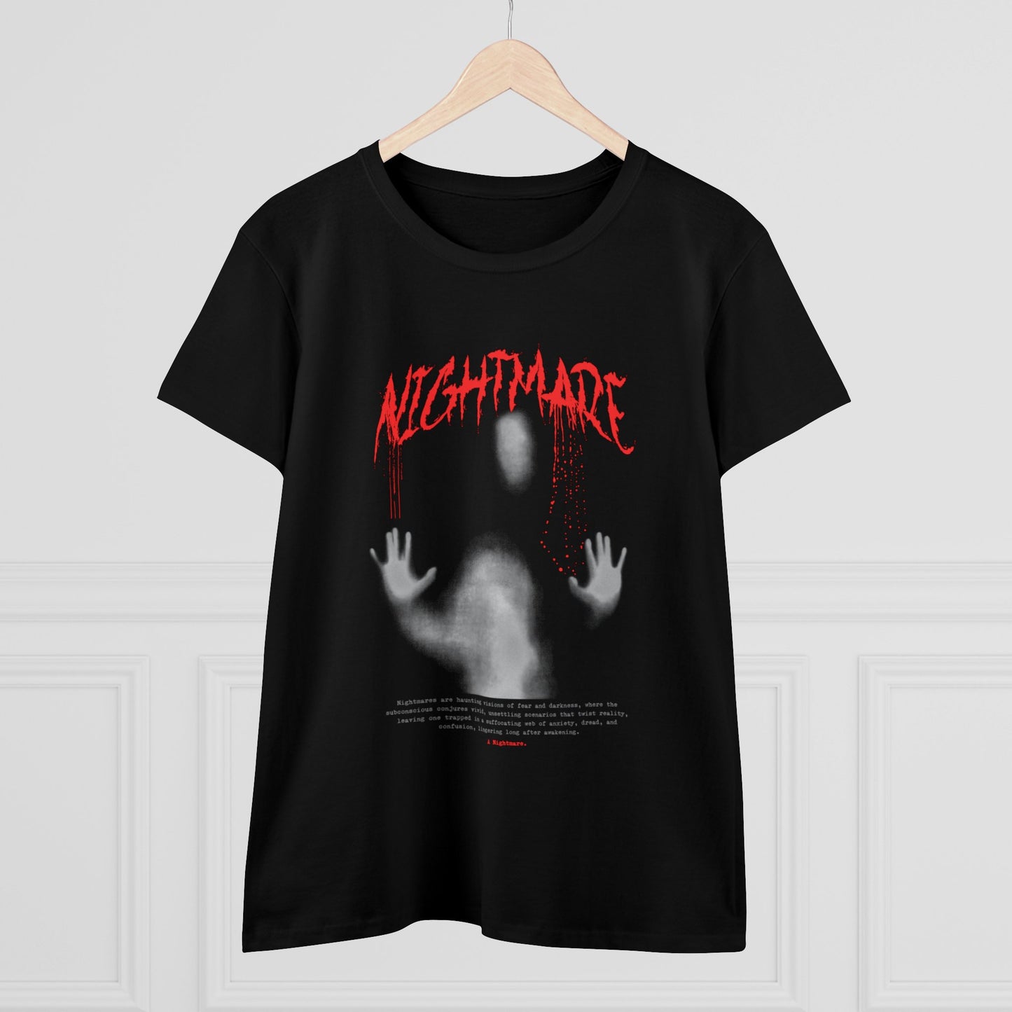 Ghostly Nightmare, Women's Midweight Cotton Tee