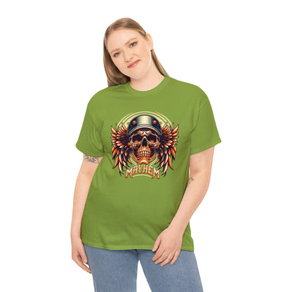 MAYHEM, Winged Skull Unisex Heavy Cotton Tee