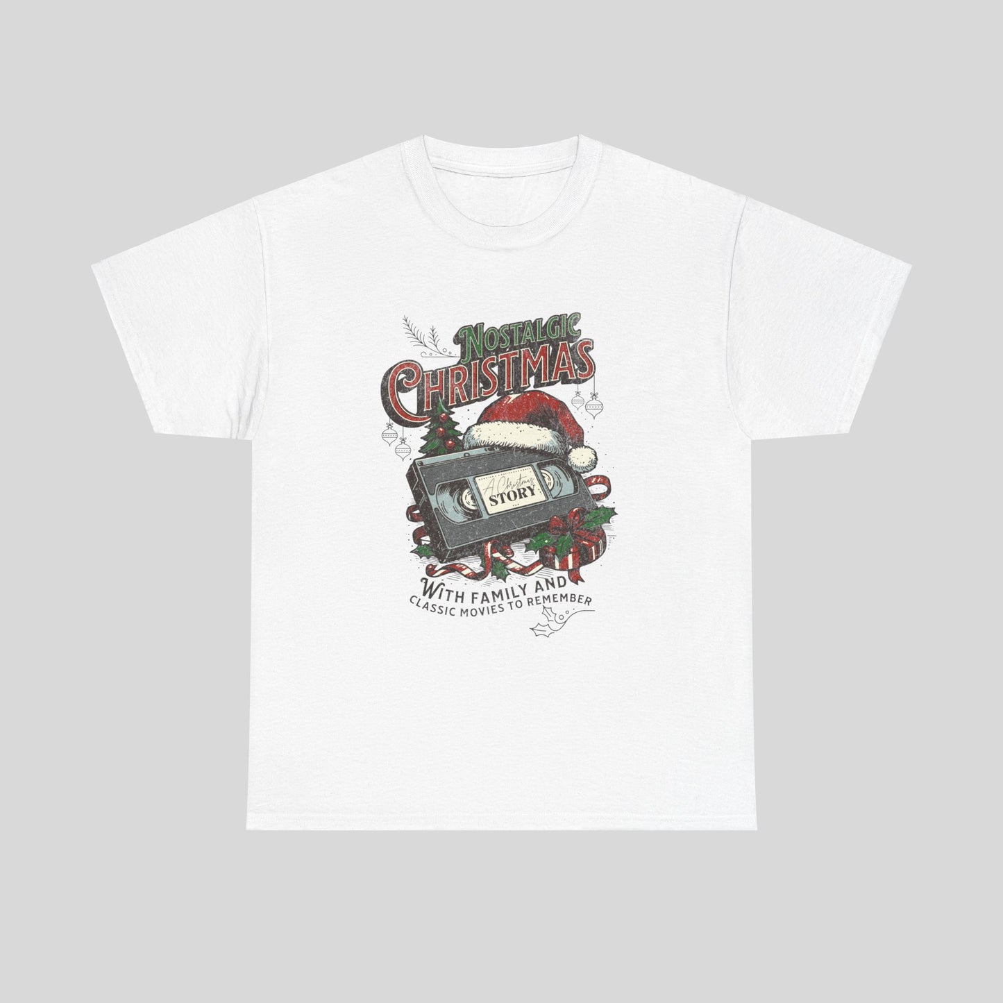 Nostalgic Christmas, Unisex Heavy Cotton Tee