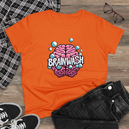 Brainwash, Women's Midweight Cotton Tee