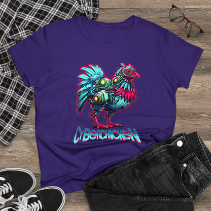 CyberChicken, Cyborg Chicken Women's Midweight Cotton Tee