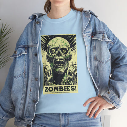 Zombies! Poster Style Unisex Heavy Cotton Tee