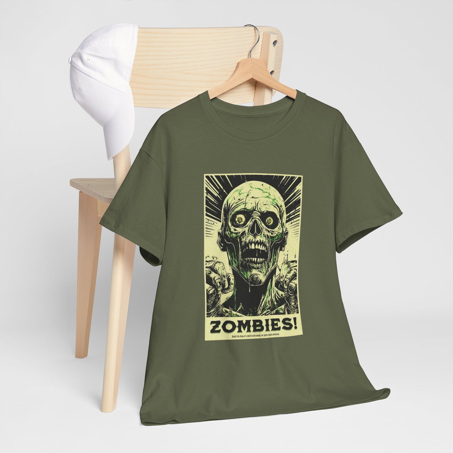 Zombies! Poster Style Unisex Heavy Cotton Tee