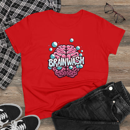 Brainwash, Women's Midweight Cotton Tee