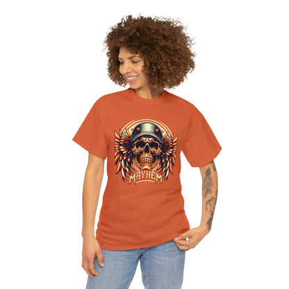 MAYHEM, Winged Skull Unisex Heavy Cotton Tee