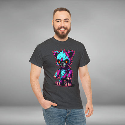 Zombie Teddy Bear, Custom Unisex Heavy Cotton Tee