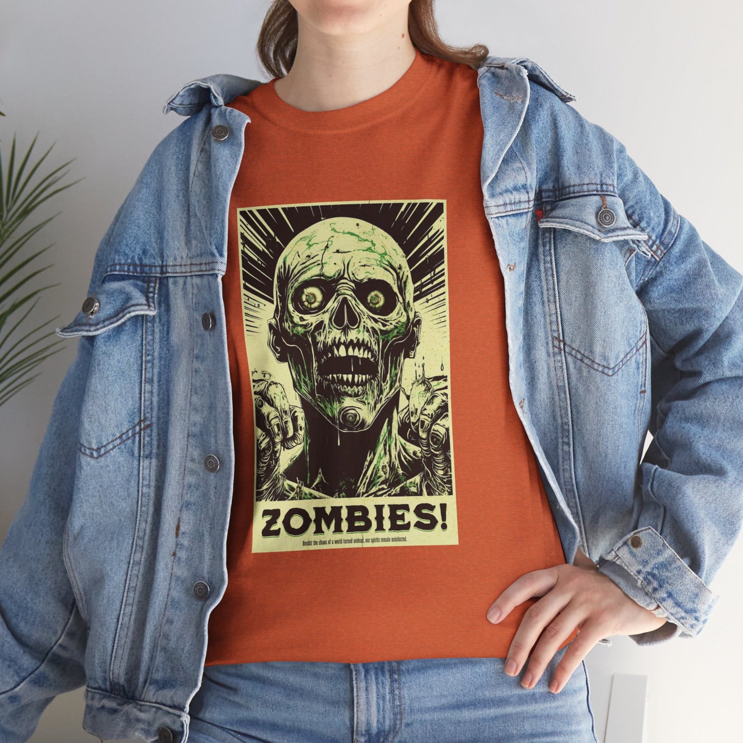 Zombies! Poster Style Unisex Heavy Cotton Tee