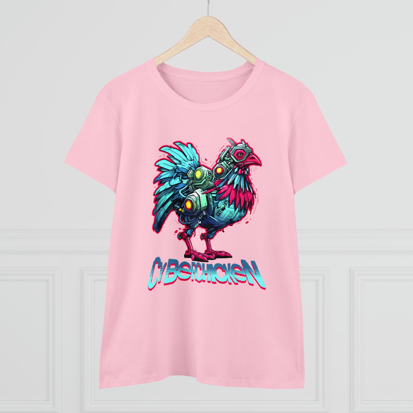 CyberChicken, Cyborg Chicken Women's Midweight Cotton Tee