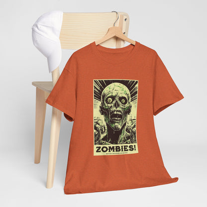 Zombies! Poster Style Unisex Heavy Cotton Tee