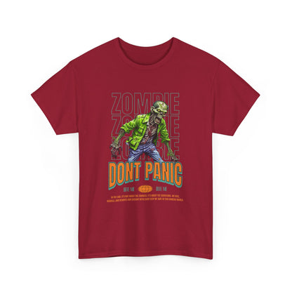 Zombie, Dont Panic Unisex Heavy Cotton Tee