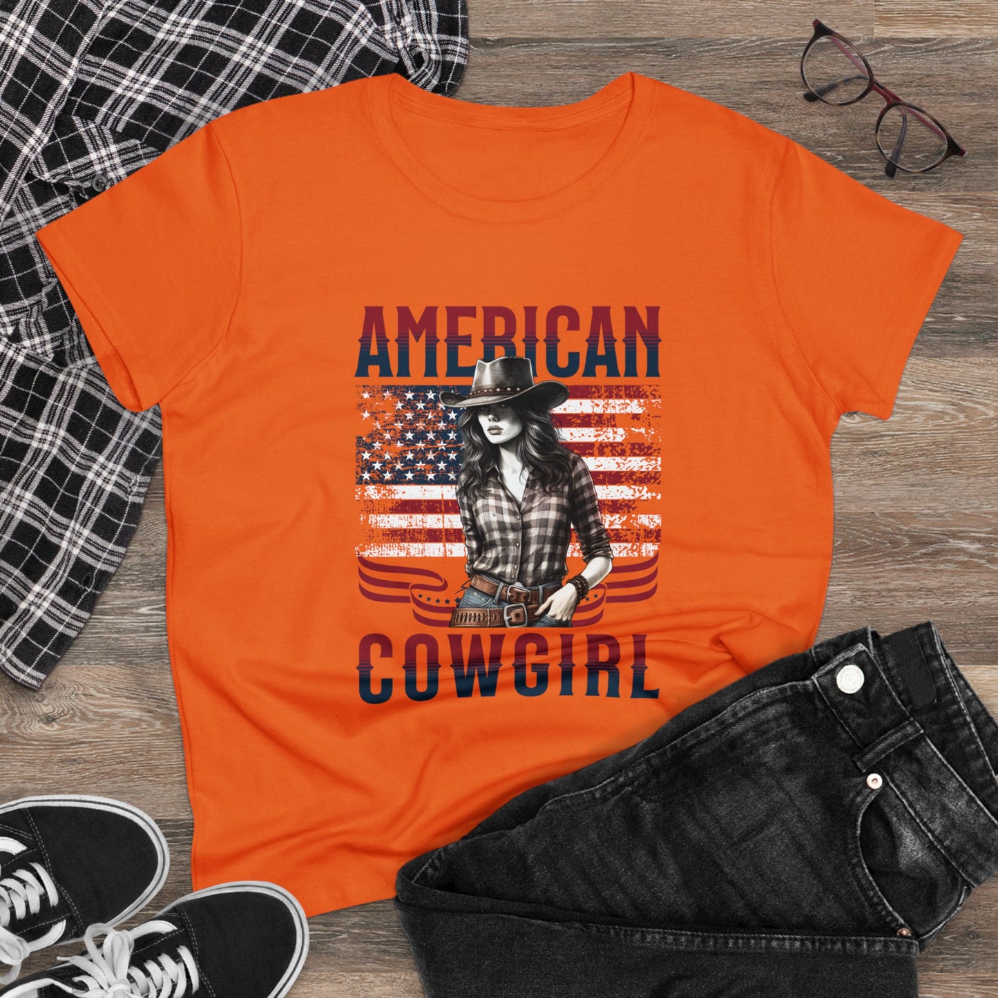 American Cowgirl Women's Midweight Cotton Tee