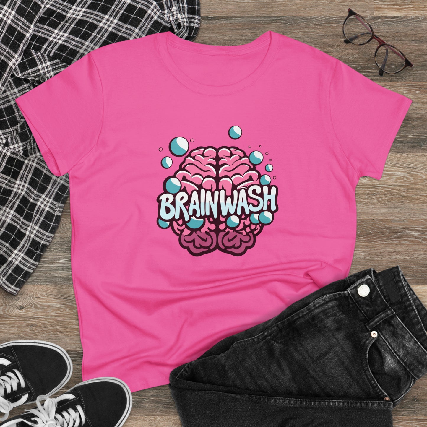 Brainwash, Women's Midweight Cotton Tee