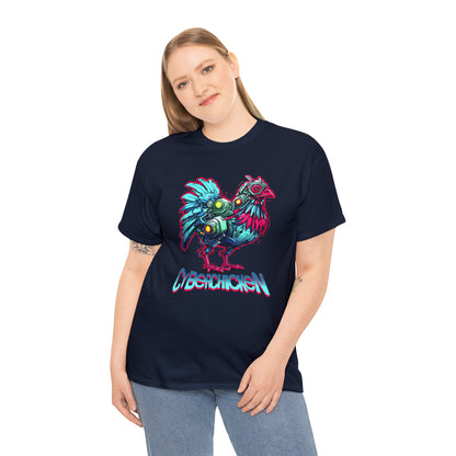 CyberChicken, Cyborg Chicken Unisex Heavy Cotton Tee