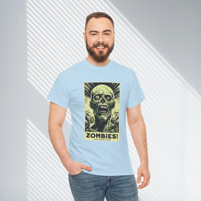 Zombies! Poster Style Unisex Heavy Cotton Tee