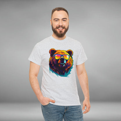 Cool Bear Wearing Sunglasses Unisex Heavy Cotton Tee