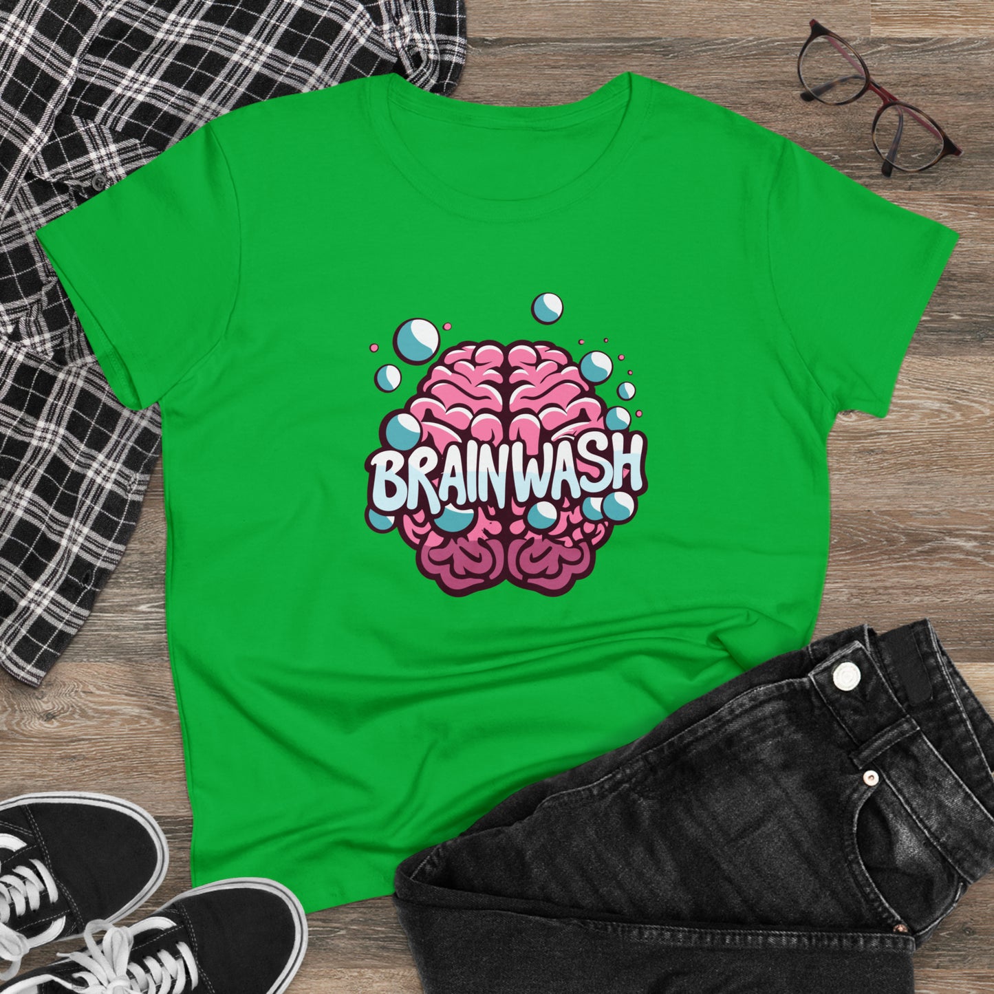 Brainwash, Women's Midweight Cotton Tee