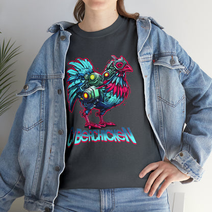 CyberChicken, Cyborg Chicken Unisex Heavy Cotton Tee