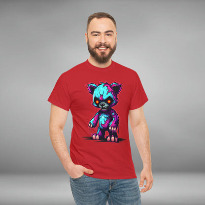 Zombie Teddy Bear, Custom Unisex Heavy Cotton Tee