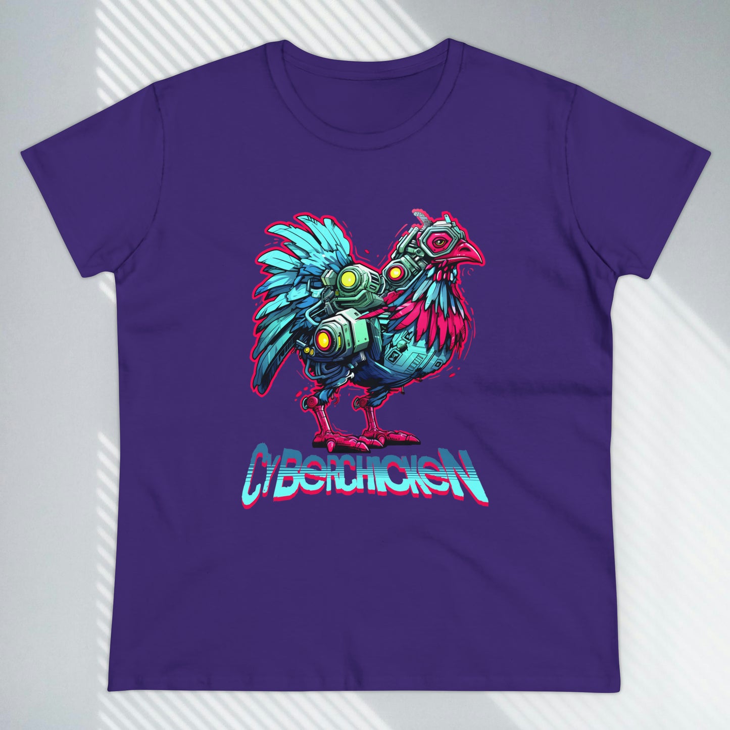 CyberChicken, Cyborg Chicken Women's Midweight Cotton Tee