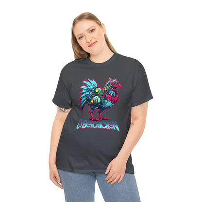 CyberChicken, Cyborg Chicken Unisex Heavy Cotton Tee