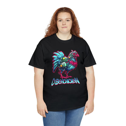 CyberChicken, Cyborg Chicken Unisex Heavy Cotton Tee