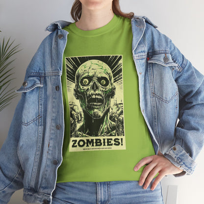 Zombies! Poster Style Unisex Heavy Cotton Tee