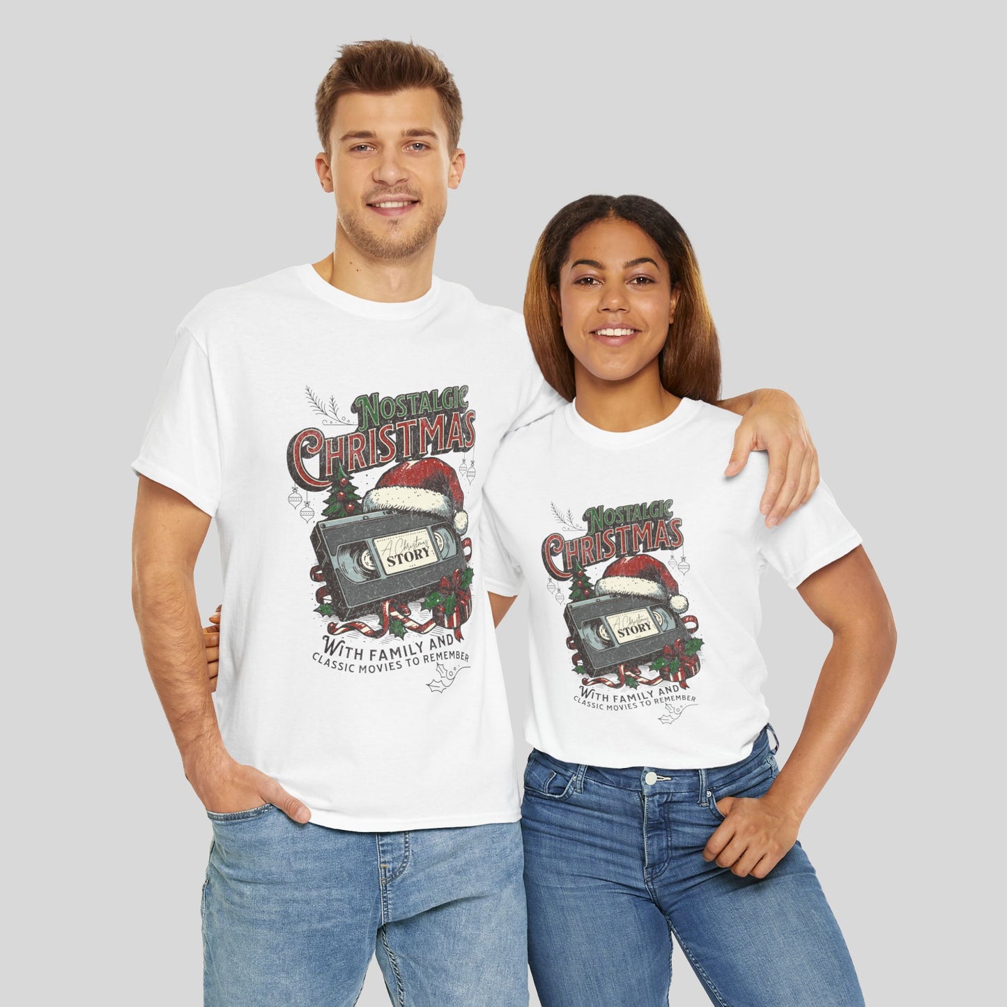 Nostalgic Christmas, Unisex Heavy Cotton Tee