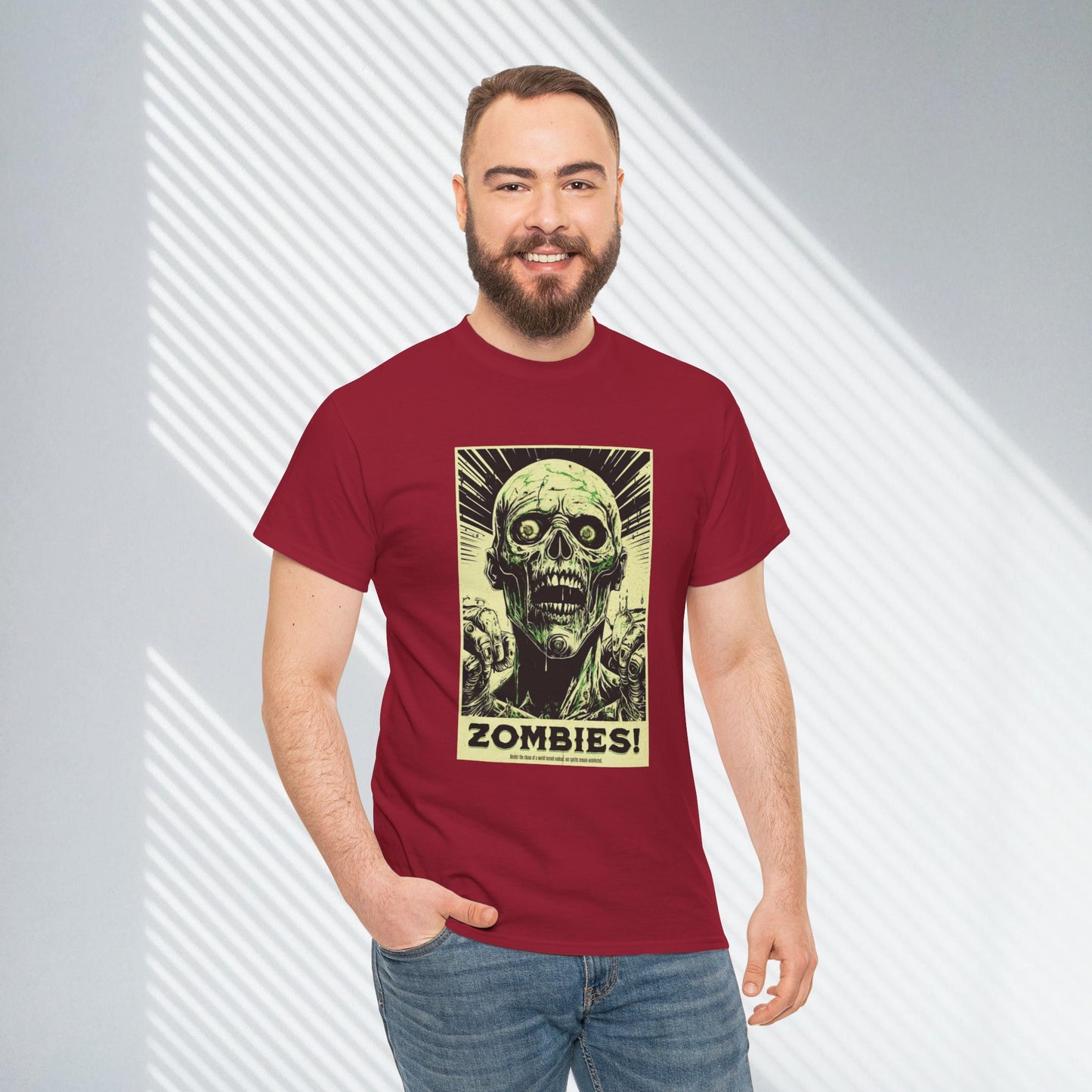 Zombies! Poster Style Unisex Heavy Cotton Tee