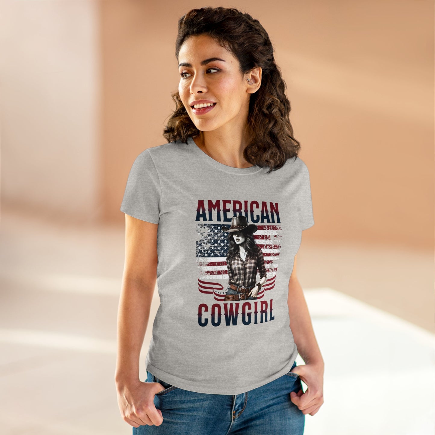 American Cowgirl Women's Midweight Cotton Tee