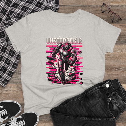 Unstoppable Robot Women's Midweight Cotton Tee
