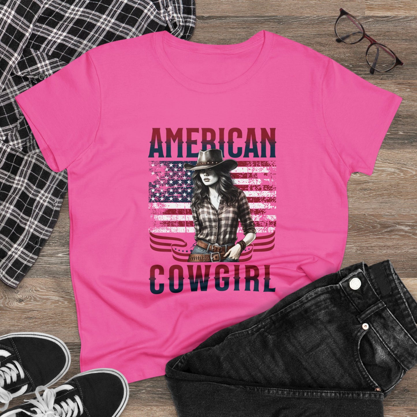 American Cowgirl Women's Midweight Cotton Tee