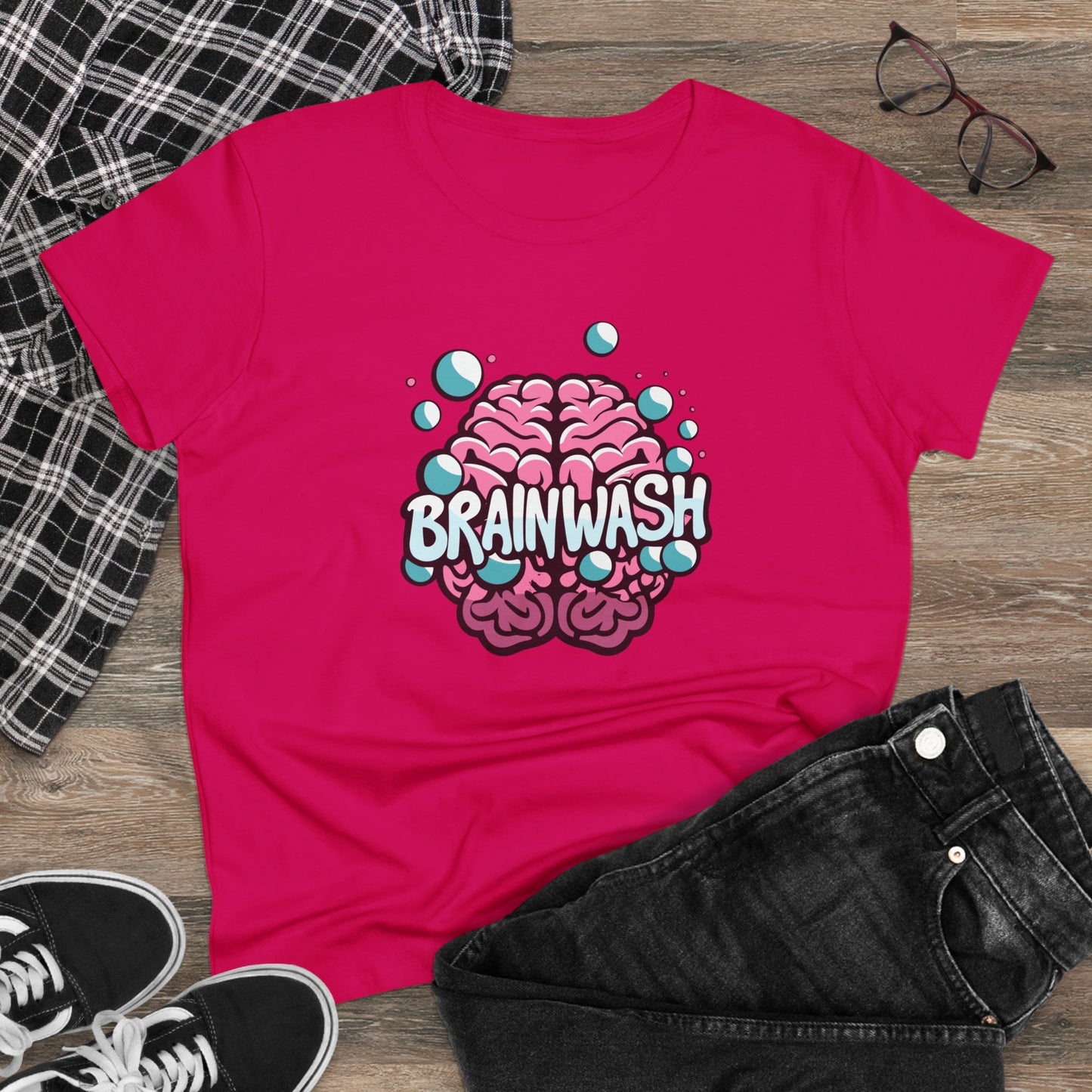 Brainwash, Women's Midweight Cotton Tee