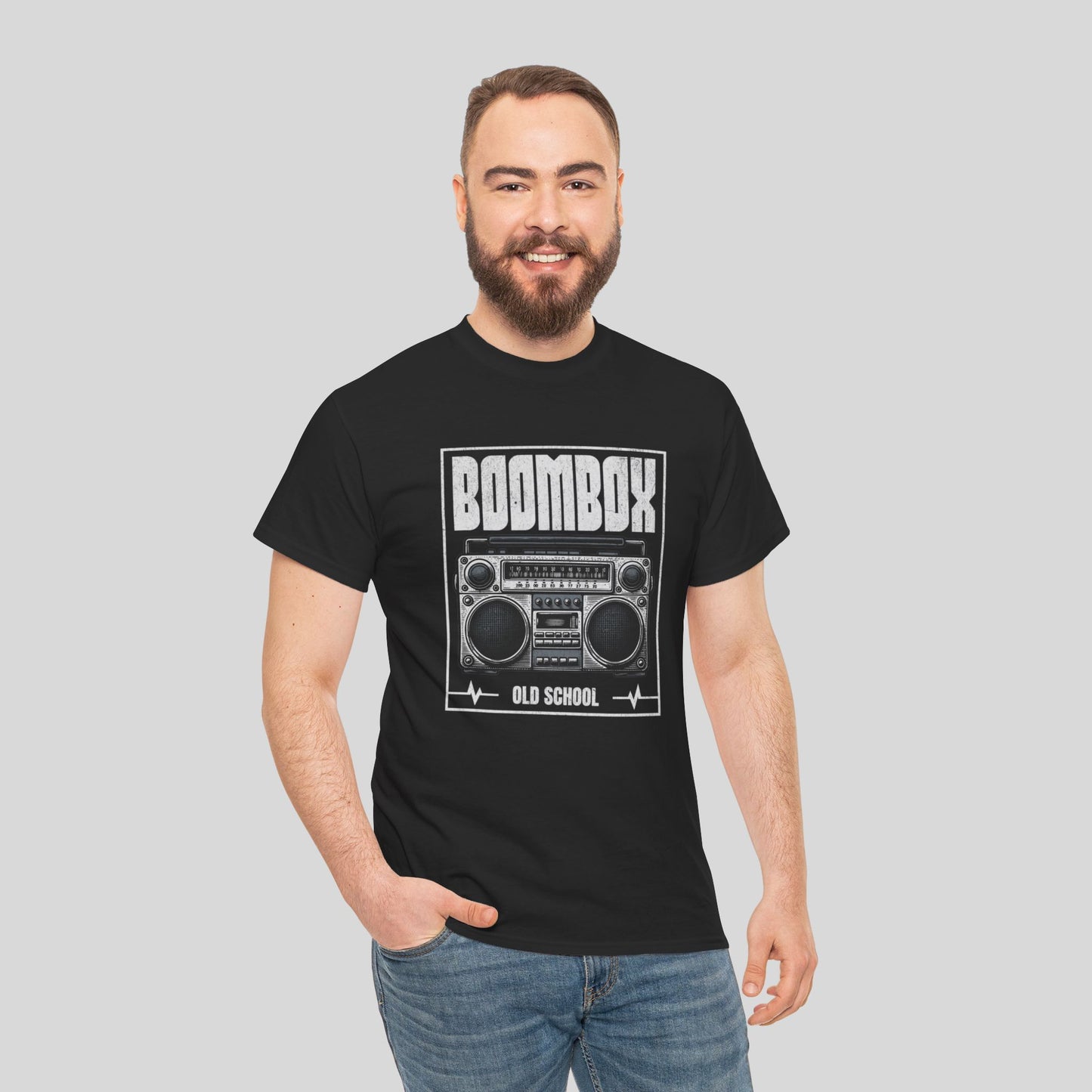 OLD School Boombox, Unisex Heavy Cotton Tee