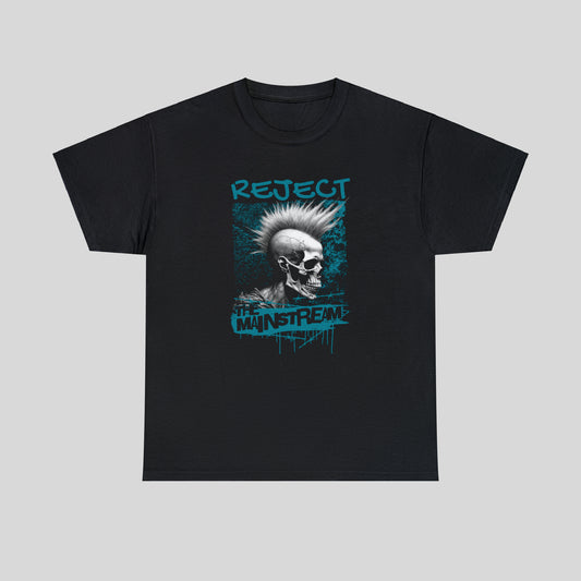 Reject the Mainstream, Punk Skull, Unisex Heavy Cotton Tee
