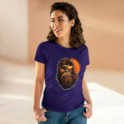 Bigfoot, Shades Of Mystery, Women's Midweight Cotton Tee