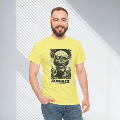 Zombies! Poster Style Unisex Heavy Cotton Tee