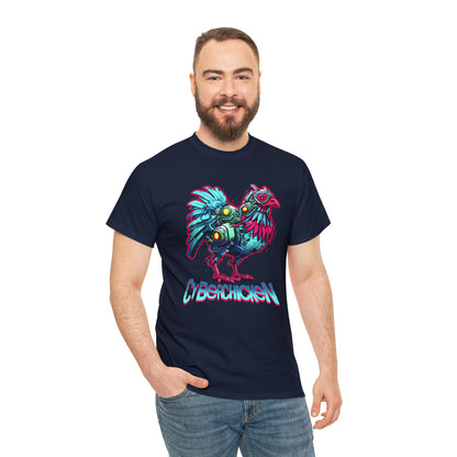 CyberChicken, Cyborg Chicken Unisex Heavy Cotton Tee