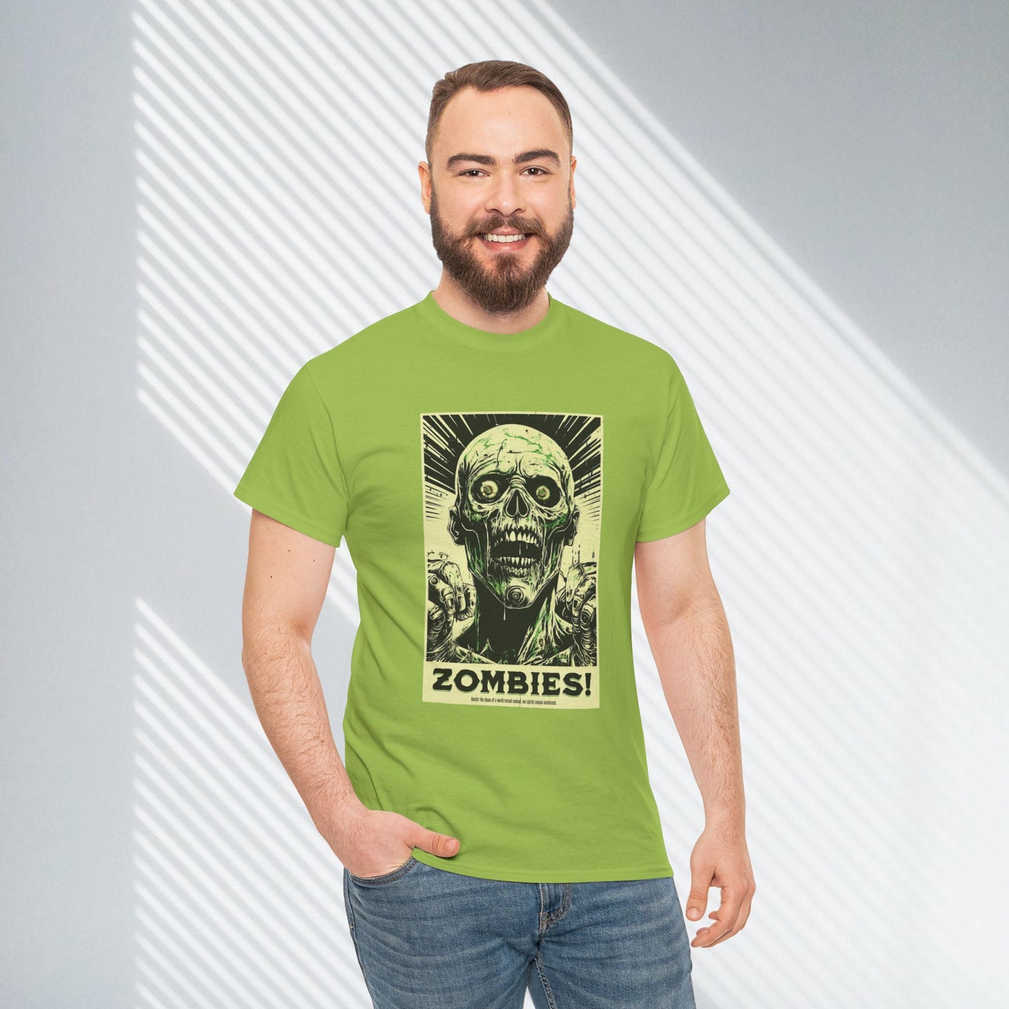 Zombies! Poster Style Unisex Heavy Cotton Tee