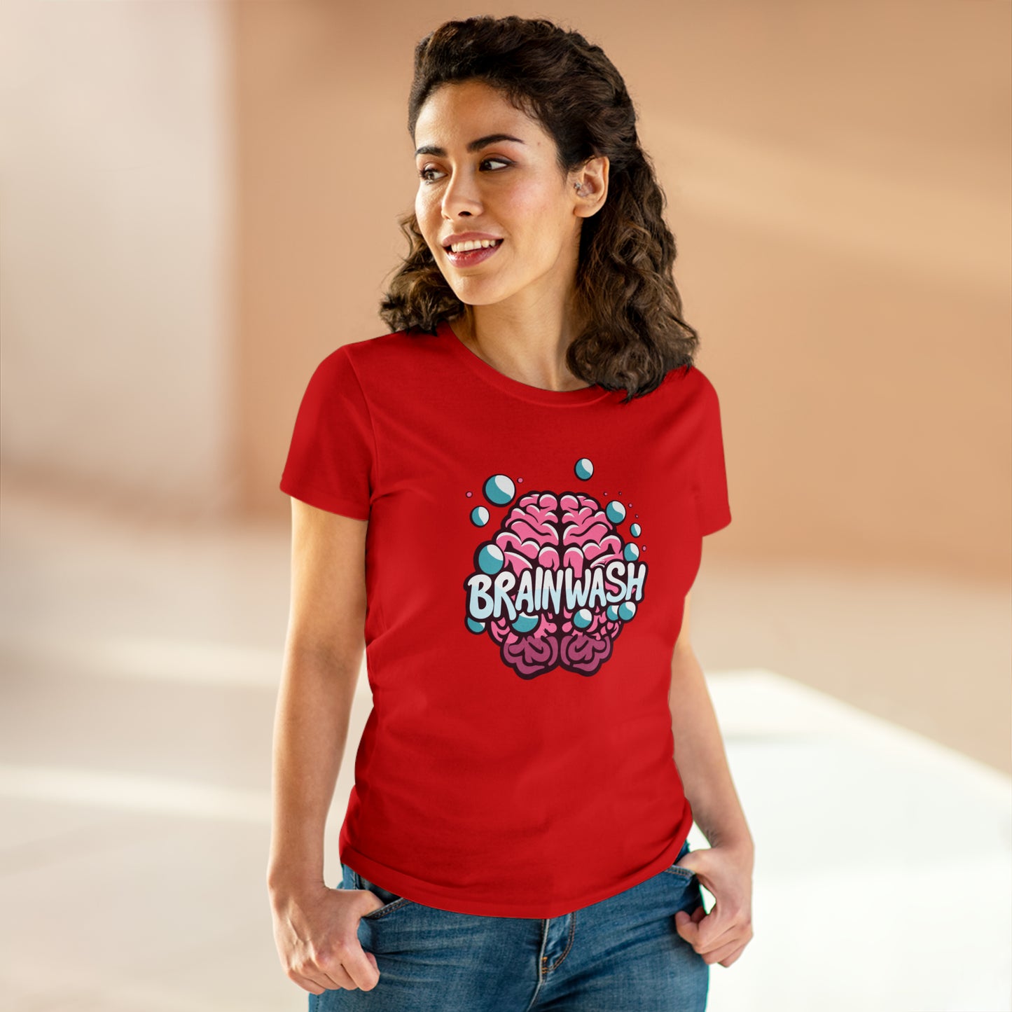 Brainwash, Women's Midweight Cotton Tee