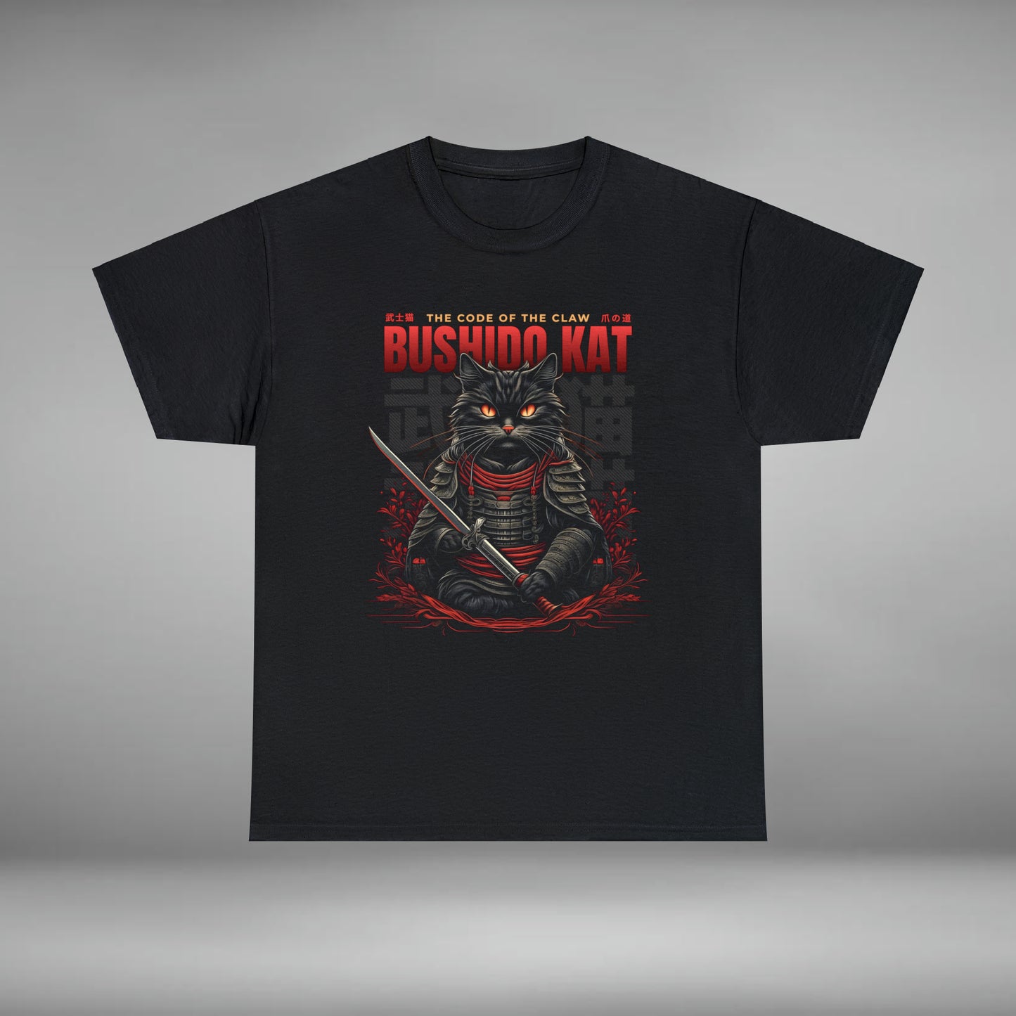 Bushido Cat, The Code Of The Claw, Unisex Heavy Cotton Tee