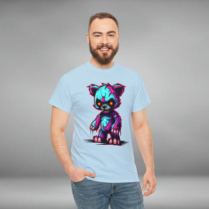 Zombie Teddy Bear, Custom Unisex Heavy Cotton Tee