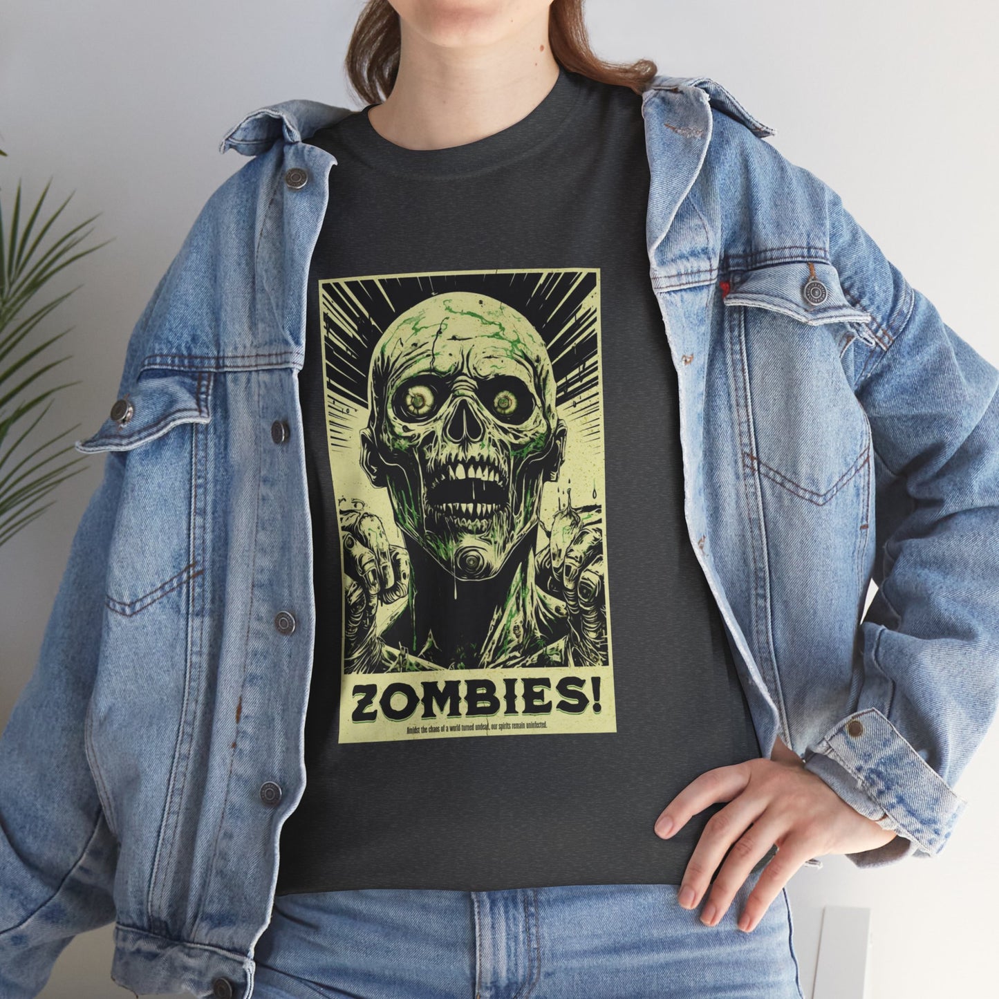 Zombies! Poster Style Unisex Heavy Cotton Tee