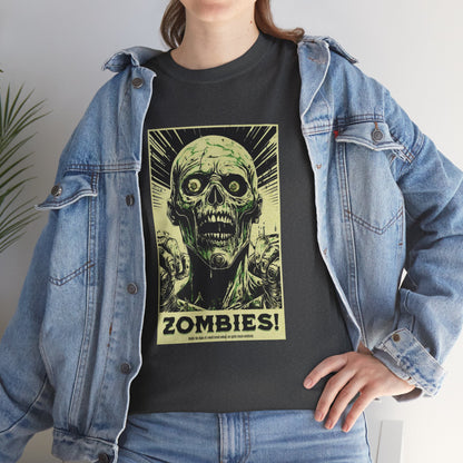 Zombies! Poster Style Unisex Heavy Cotton Tee