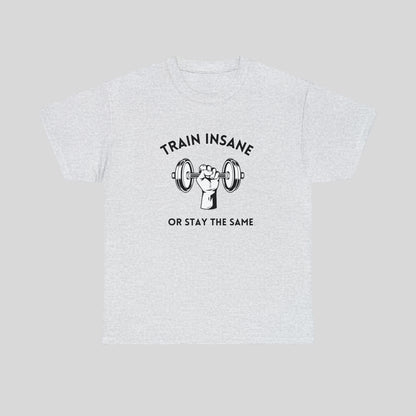 Train Insane or Stay The Same, Unisex Heavy Cotton Tee