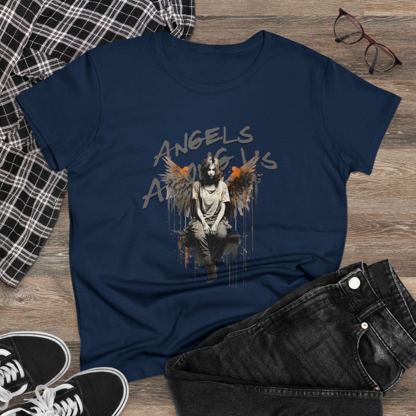 Angels Among Us Women's Midweight Cotton Tee