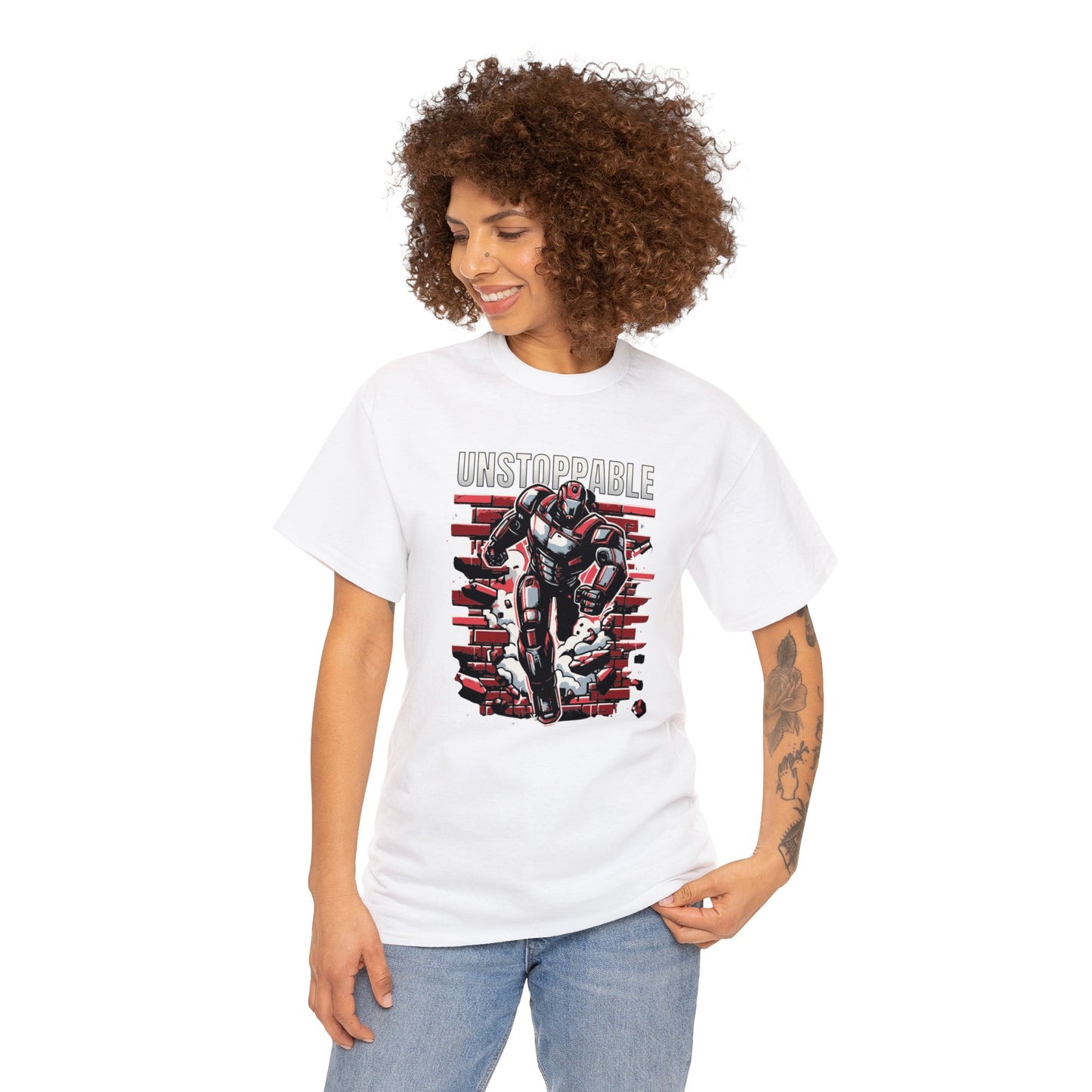 Unstoppable Robot, Unisex Heavy Cotton Tee