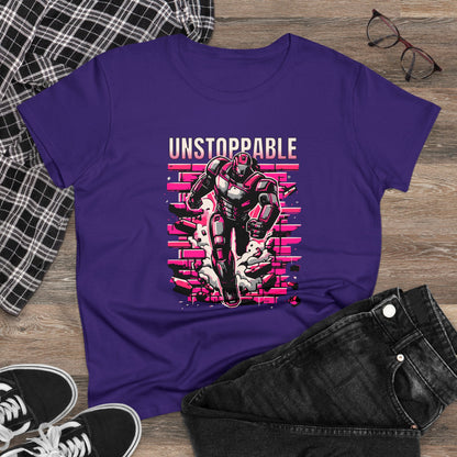 Unstoppable Robot Women's Midweight Cotton Tee