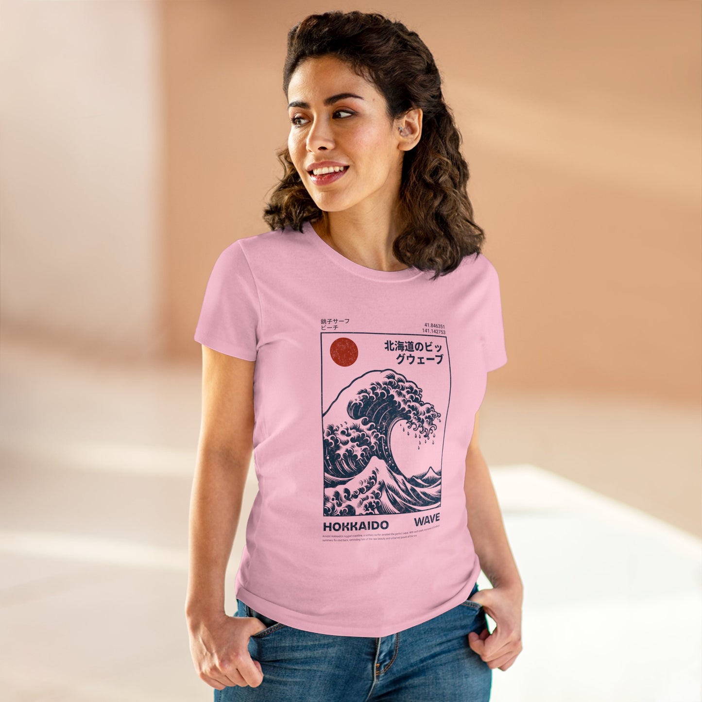 HOKKAIDO Wave Women's Midweight Cotton Tee