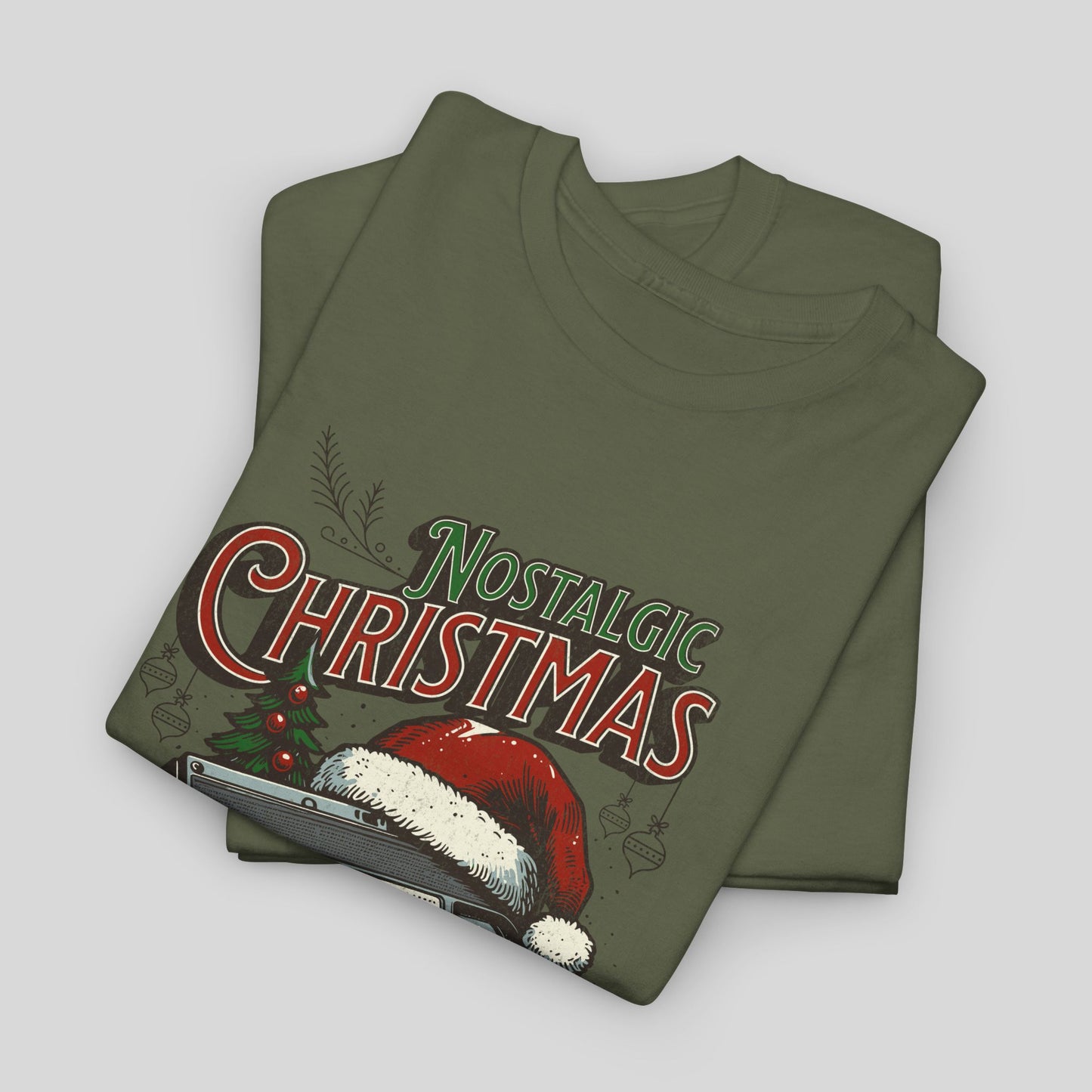 Nostalgic Christmas, Unisex Heavy Cotton Tee