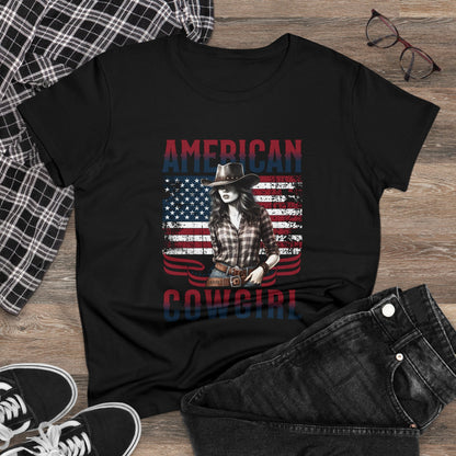 American Cowgirl Women's Midweight Cotton Tee